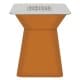 ALSANIDI, Cardboard iron grill wood stove, Modern wood-burning stove, Brown, Size80*80*90Cm
