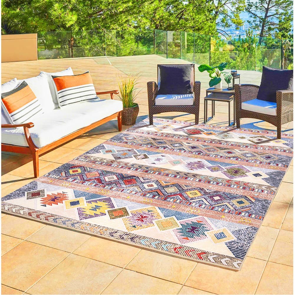 ALSANIDI, Ground seating mat for camping , Portable Camping and Hiking Floor Mat, Multicolored , Size 230*160 Cm