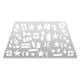 ALSANIDI, Portable BBQ stove, Charcoal BBQ Stove, Silver, Size32*24Cm