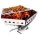 ALSANIDI, Portable BBQ stove, Charcoal BBQ Stove, Silver, Size48*32Cm