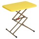 DPT, Aluminum Adjustable Table, Foldable Table for Outdoor and Home Gardens, Yellow, Size 44.5*62.5 Cm