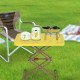DPT, Aluminum Adjustable Table, Foldable Table for Outdoor and Home Gardens, Yellow, Size 44.5*62.5 Cm