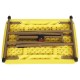 DPT, Aluminum Adjustable Table, Foldable Table for Outdoor and Home Gardens, Yellow, Size 44.5*62.5 Cm
