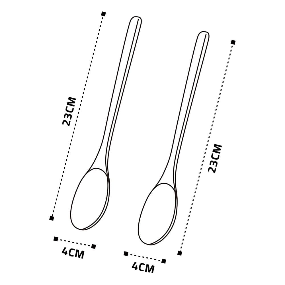 ALSANIDI, Measuring Spoon Set, Standard Measuring Spoon, Brown*Beige, Set 2 pcs Size23*4 Cm