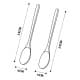 ALSANIDI, Measuring Spoon Set, Standard Measuring Spoon, Brown*Beige, Set 2 pcs Size23*4 Cm