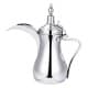 ALSANIDI, Raslan Indian Stainless steel Arabic Coffee Dallah, Raslan Dallah, Silver, Size 32