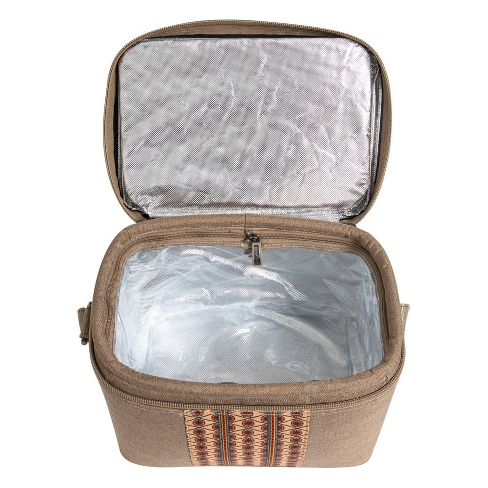 ALSANIDI, Heat and cold insulated keeping bag for food and drinks, Food bag for Trips, Woody, Size 32*22*22Cm
