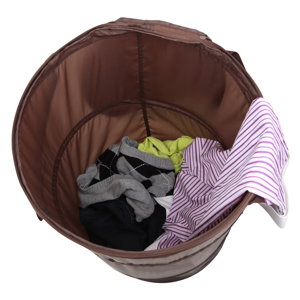ALSANIDI, Foldable Waste Basket, Waste Paper Container, Brown, Size 65*47 Cm