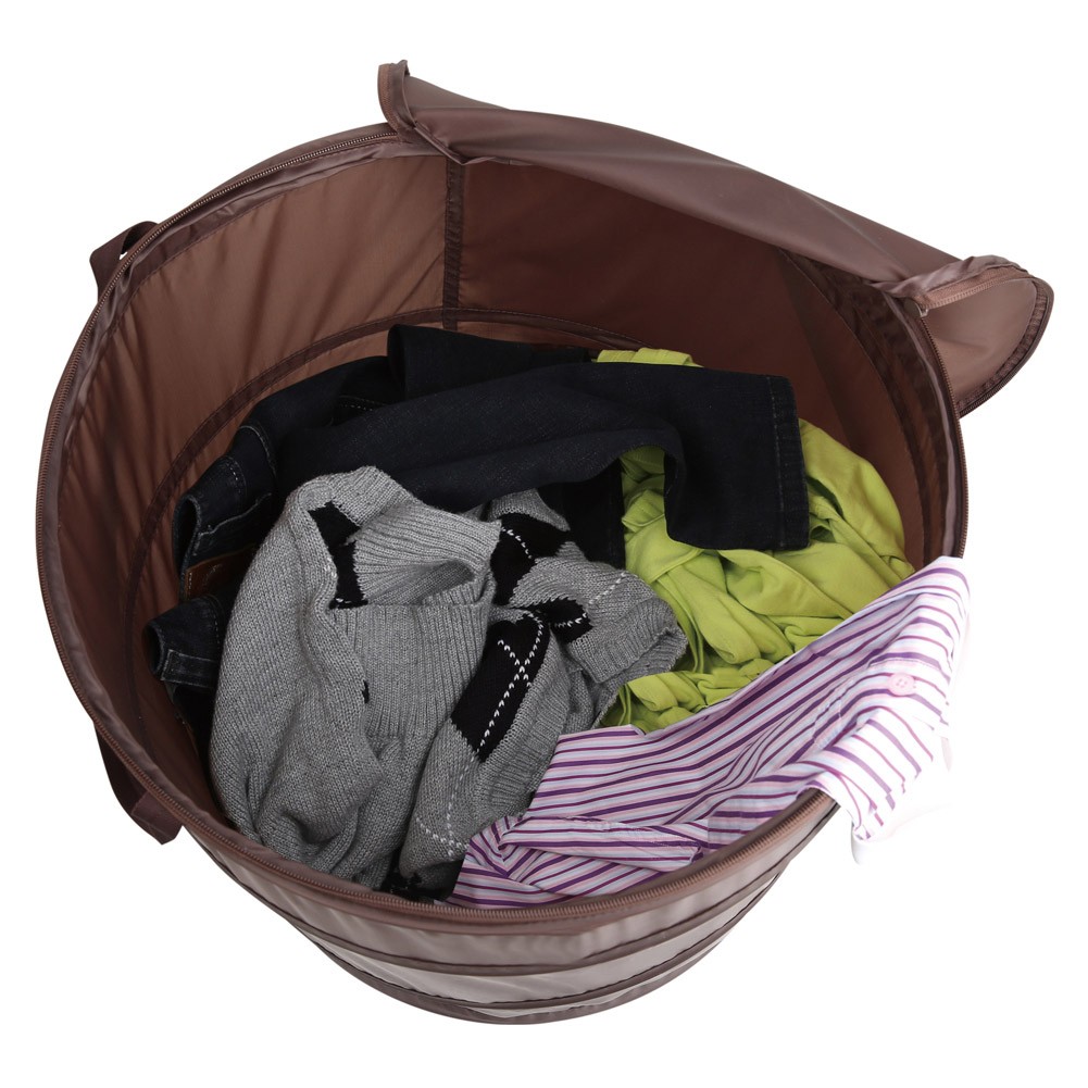 ALSANIDI, Foldable Waste Basket, Waste Paper Container, Brown, Size 65*47 Cm