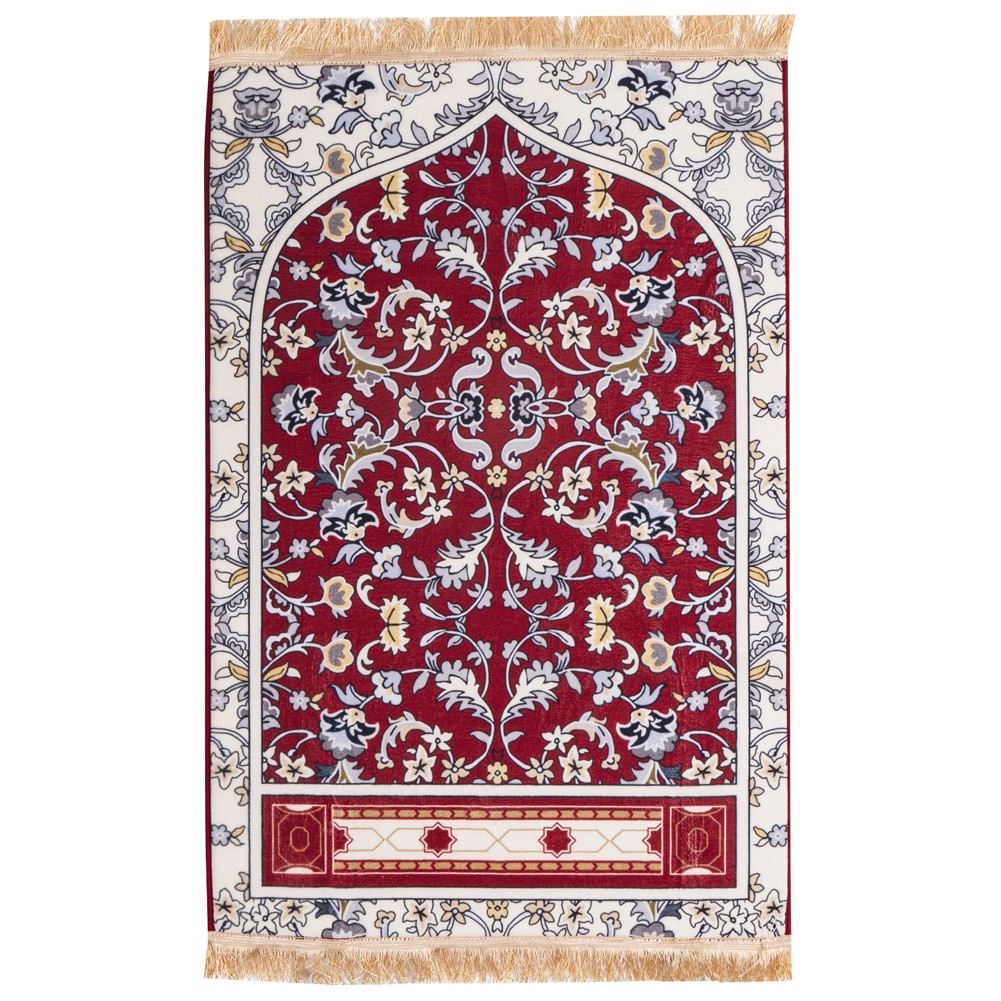 ALSANIDI, Memori Foam Prayer Rug, Comfortable Foam Prayer Rug, Red, Size 80*120 Cm