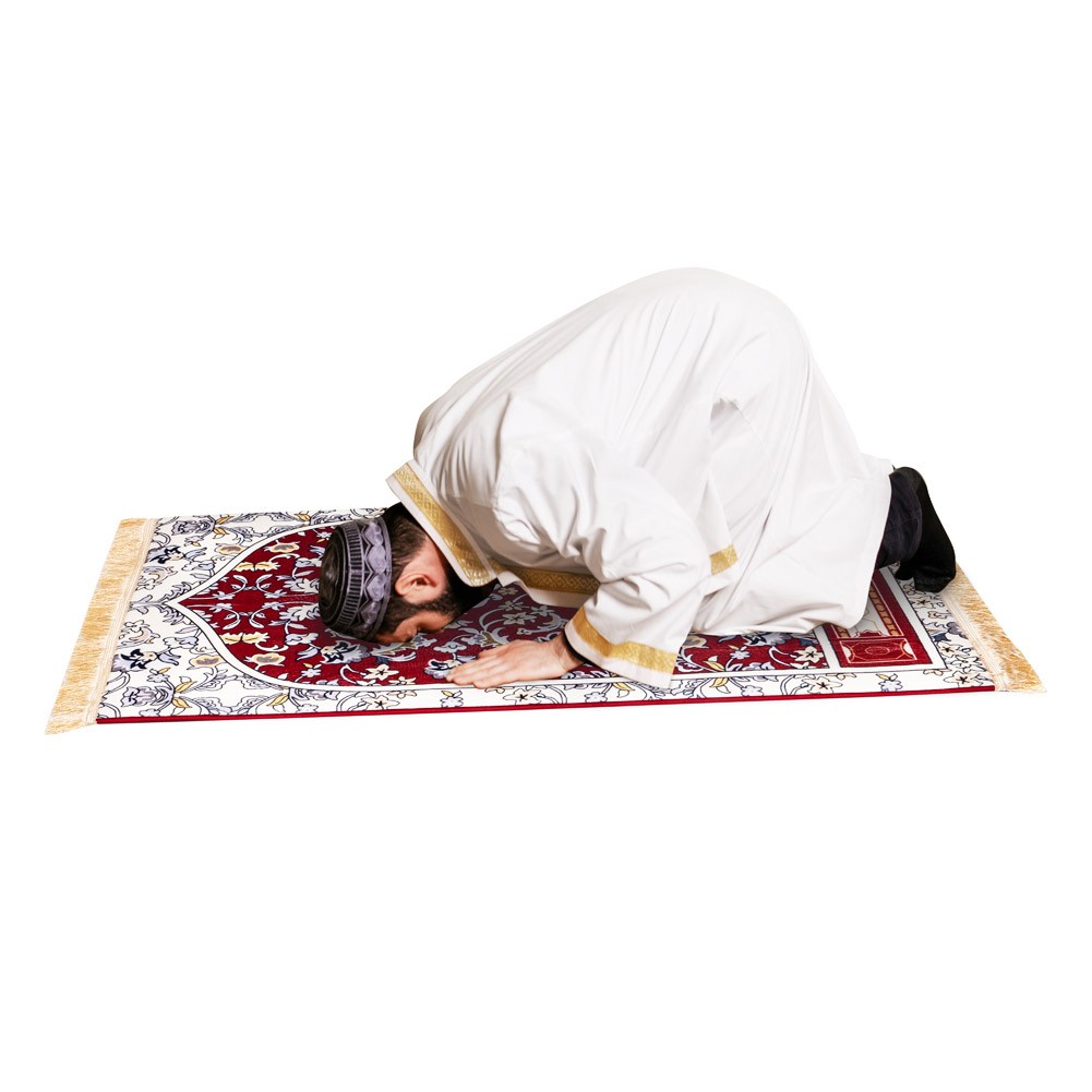 ALSANIDI, Memori Foam Prayer Rug, Comfortable Foam Prayer Rug, Red, Size 80*120 Cm