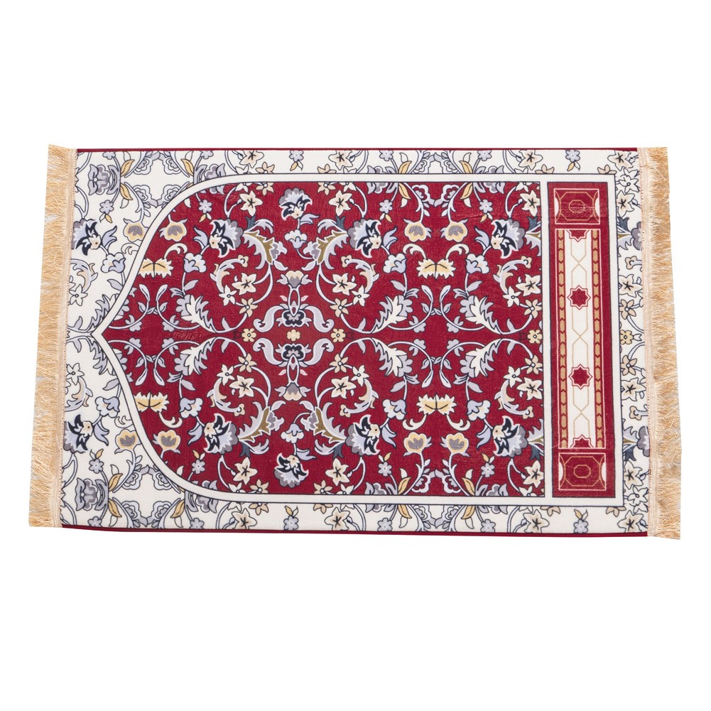 ALSANIDI, Memori Foam Prayer Rug, Comfortable Foam Prayer Rug, Red, Size 80*120 Cm