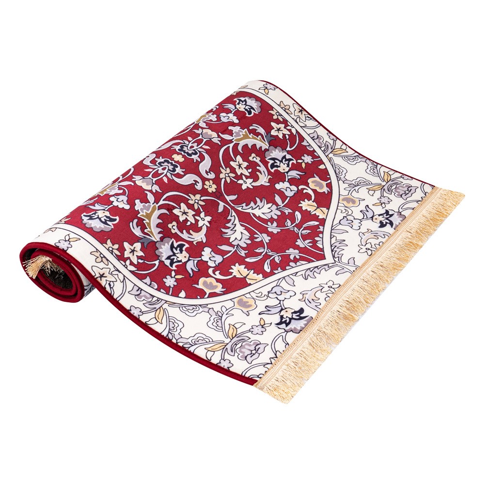 ALSANIDI, Memori Foam Prayer Rug, Comfortable Foam Prayer Rug, Red, Size 80*120 Cm