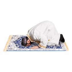 ALSANIDI, Memori Foam Prayer Rug, Comfortable Foam Prayer Rug, Blue, Size 80*120 Cm