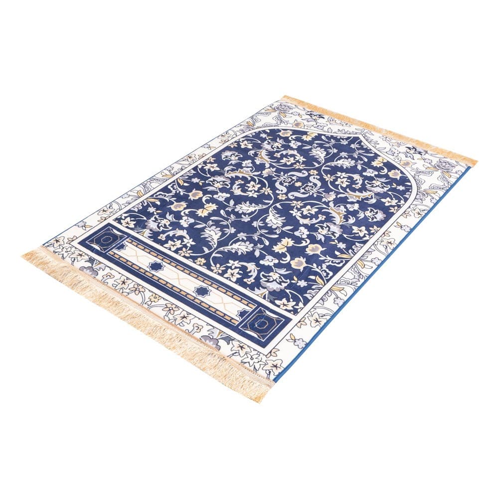 ALSANIDI, Memori Foam Prayer Rug, Comfortable Foam Prayer Rug, Blue, Size 80*120 Cm