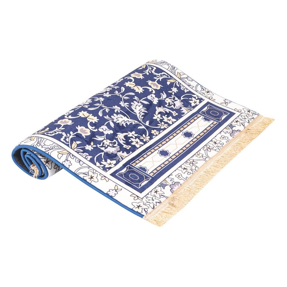 ALSANIDI, Memori Foam Prayer Rug, Comfortable Foam Prayer Rug, Blue, Size 80*120 Cm