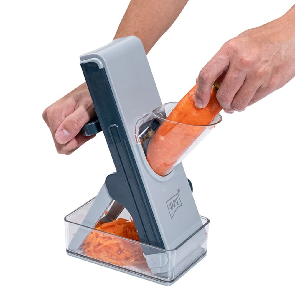 DPT, Vegetables and fruit slicer, Manual Vegetables slicer, Gray, Size 9.5*15.5*28.5 Cm