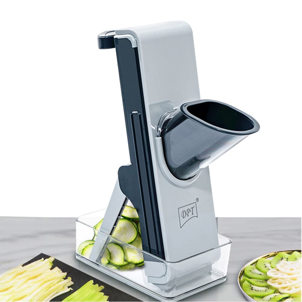 DPT, Vegetables and fruit slicer, Manual Vegetables slicer, Gray, Size 9.5*15.5*28.5 Cm