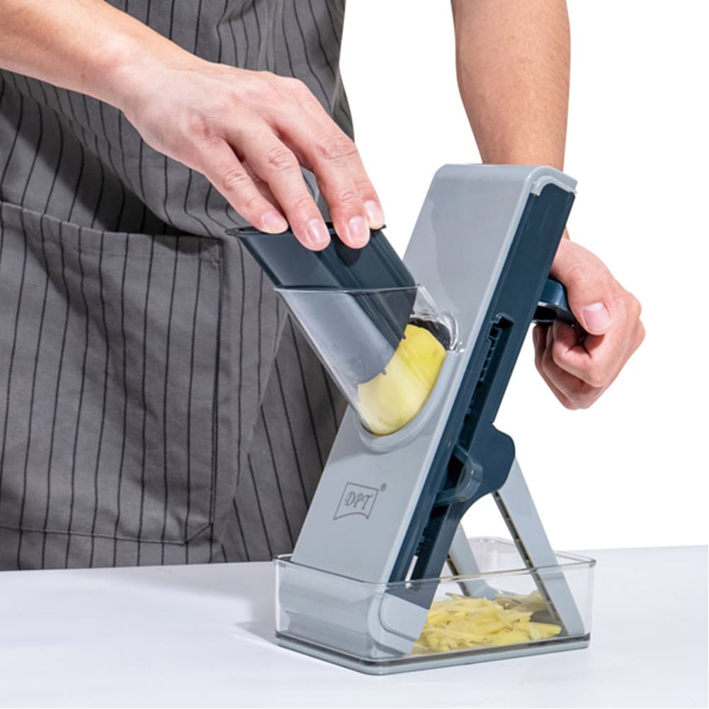 DPT, Vegetables and fruit slicer, Manual Vegetables slicer, Gray, Size 9.5*15.5*28.5 Cm