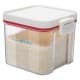 ALSANIDI, Closed storage box, Sealed Food Storage Container, Transparent , Size 12*10.3*9.4 Cm
