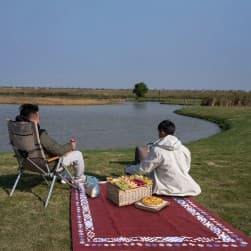 ALSANIDI, Ground seating mat for camping , Portable Camping and Hiking Floor Mat, Agate , Size 220*100 Cm