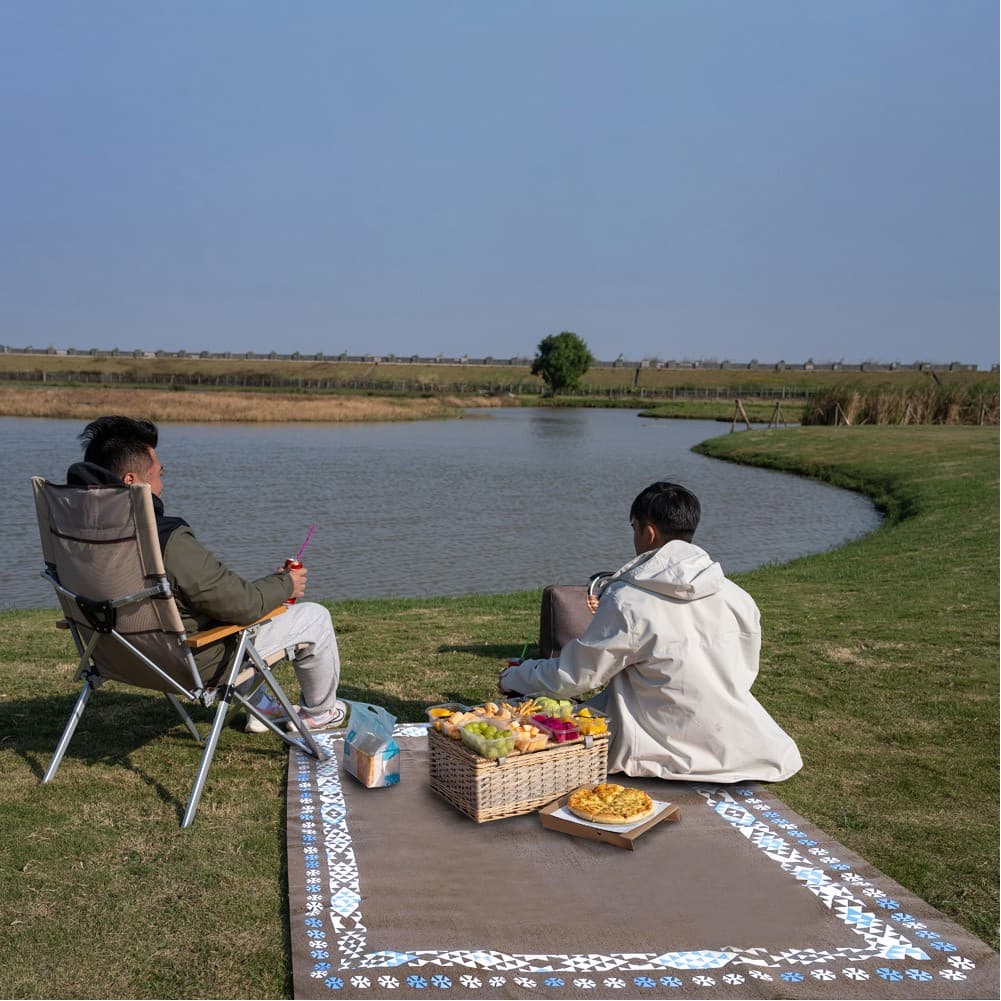 ALSANIDI, Ground seating mat for camping , Portable Camping and Hiking Floor Mat, Coffee Brown, Size 220*100 Cm