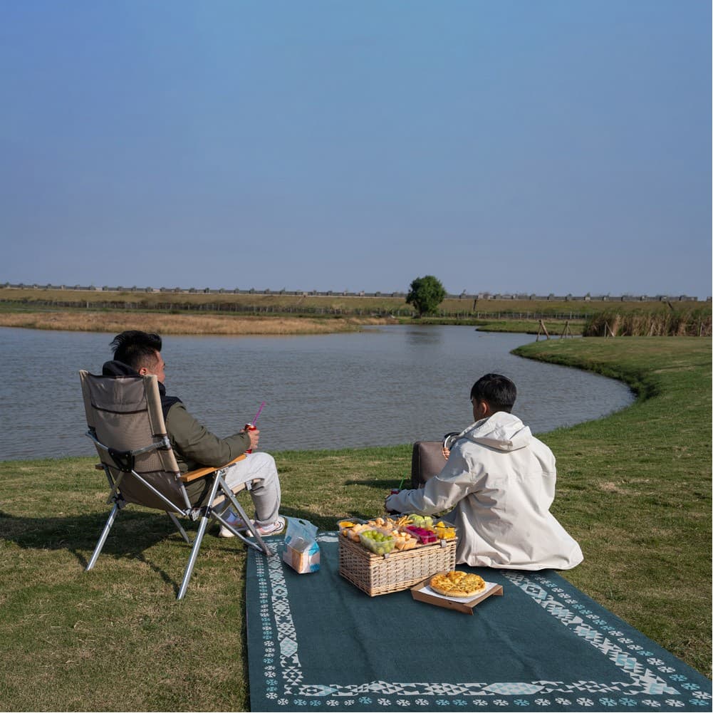 ALSANIDI, Ground seating mat for camping , Portable Camping and Hiking Floor Mat, Cadet Blue, Size 300*200 Cm