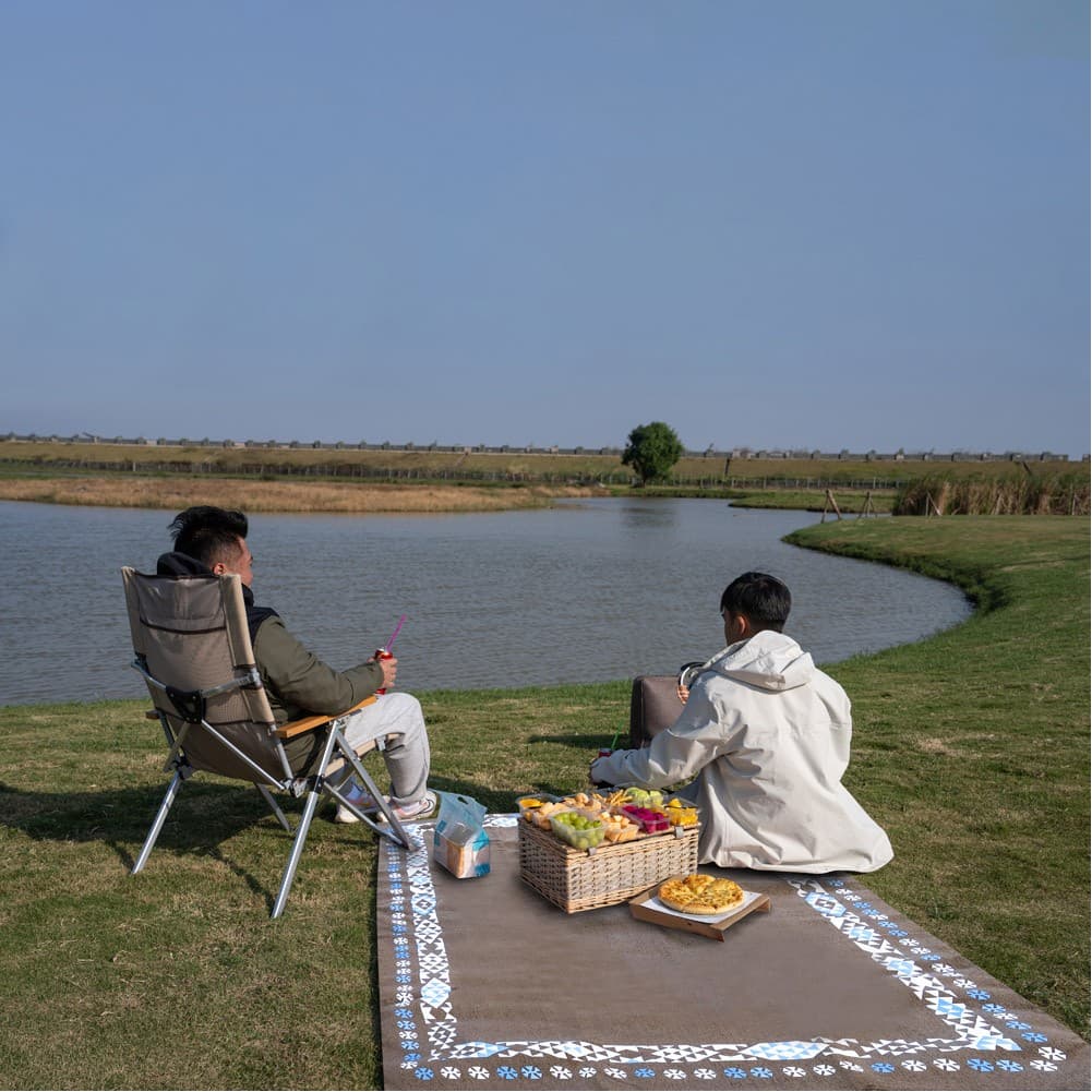 ALSANIDI, Ground seating mat for camping , Portable Camping and Hiking Floor Mat, Coffee Brown, Size 300*200 Cm