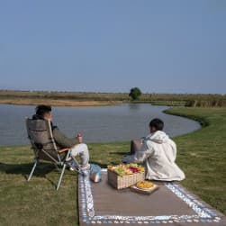 ALSANIDI, Ground seating mat for camping , Portable Camping and Hiking Floor Mat, Coffee Brown, Size 300*200 Cm
