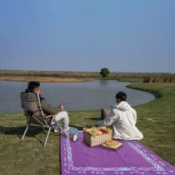 ALSANIDI, Ground seating mat for camping , Portable Camping and Hiking Floor Mat, Lilac, Size 300*200 Cm