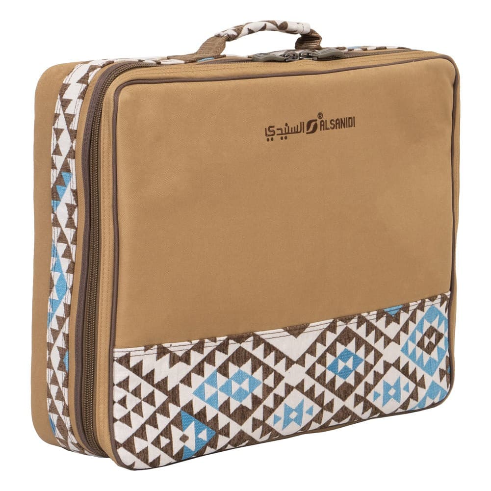ALSANIDI, Al-Suman tea and coffee bag for trips, Camping bag, Kaki, Size 51*42*14.5Cm