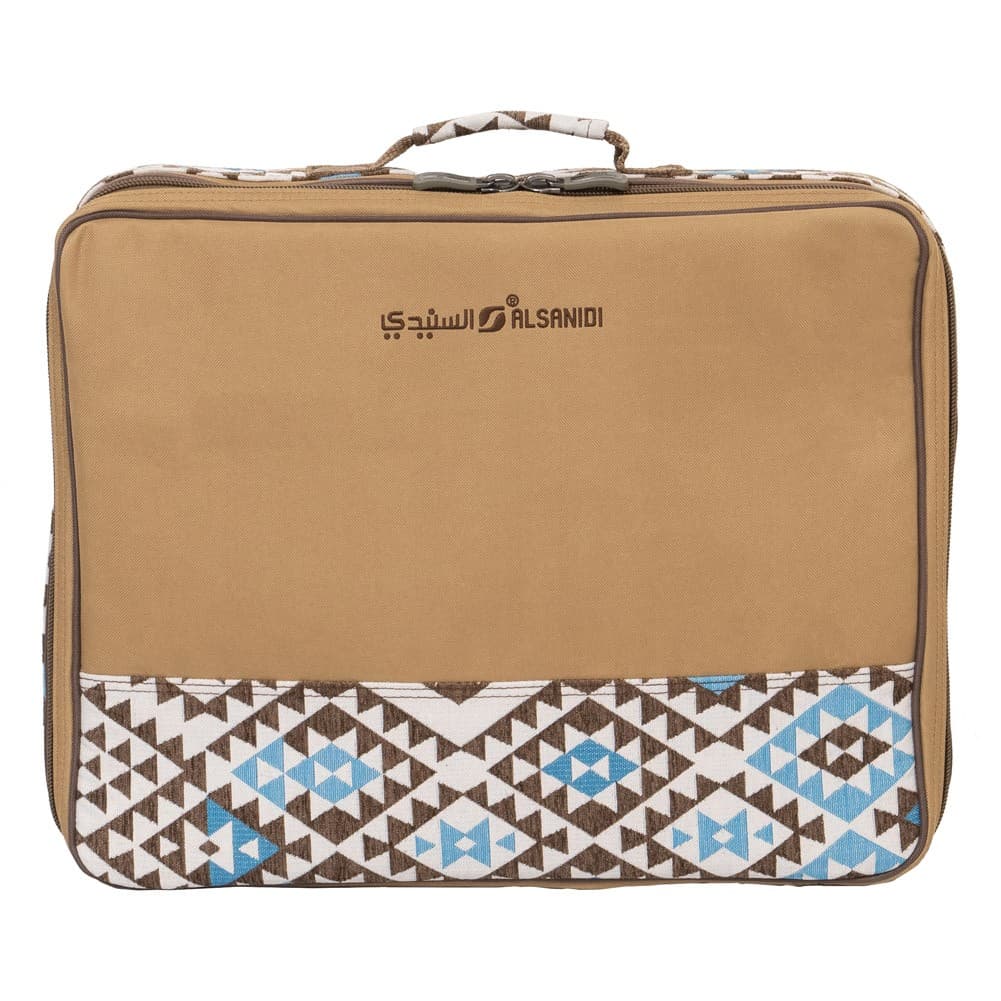 ALSANIDI, Al-Suman tea and coffee bag for trips, Camping bag, Kaki, Size 51*42*14.5Cm