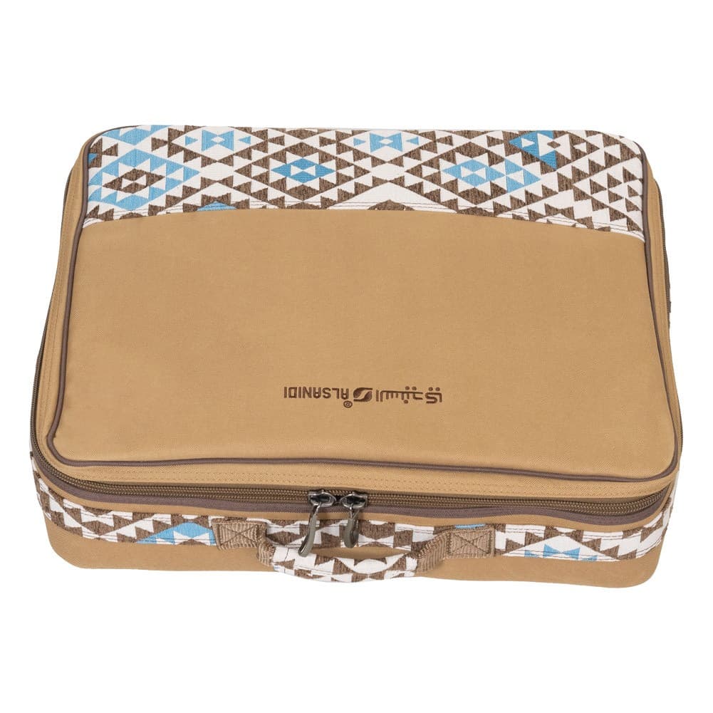 ALSANIDI, Al-Suman tea and coffee bag for trips, Camping bag, Kaki, Size 51*42*14.5Cm