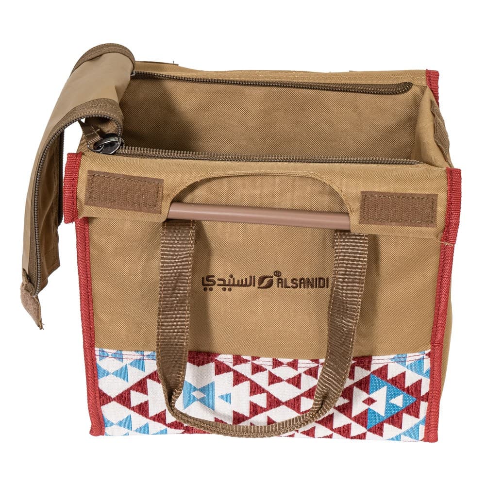 ALSANIDI, Insulated thermos bag for Picnics and trips, Camping thermos bag, Kaki, Size 45*38*21 Cm