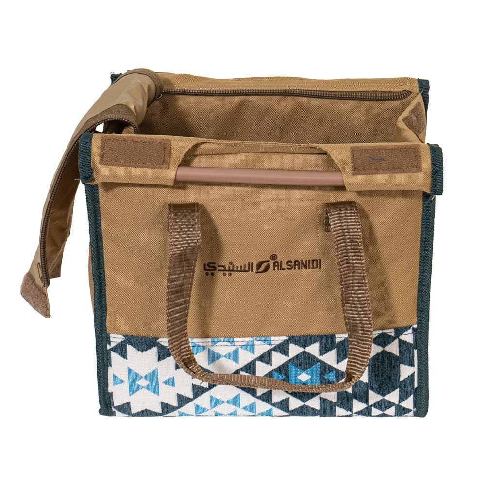 ALSANIDI, Insulated thermos bag for Picnics and trips, Camping thermos bag, Kaki, Size 45*38*21 Cm