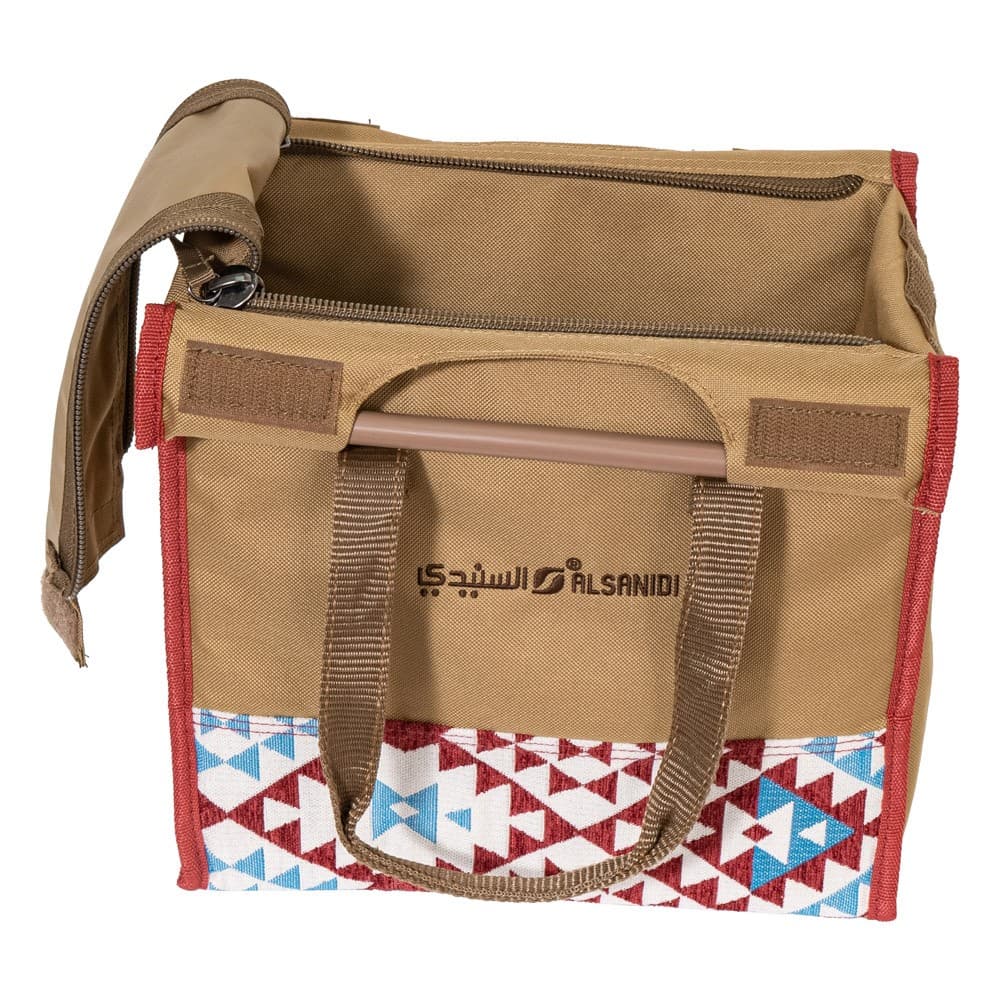 ALSANIDI, Insulated thermos bag for Picnics and trips, Camping thermos bag, Kaki, Size 38*34*21 Cm