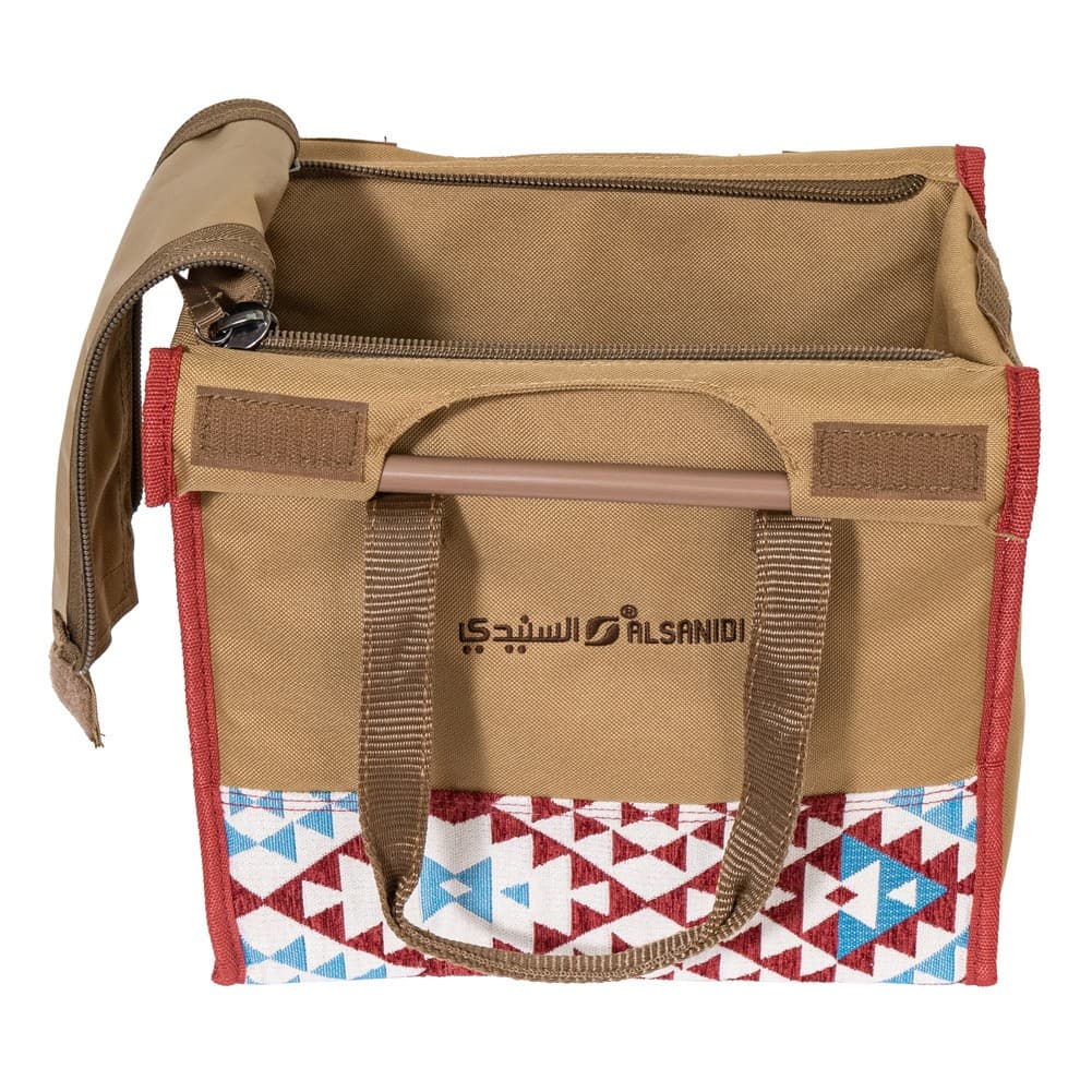 ALSANIDI, Insulated thermos bag for Picnics and trips, Camping thermos bag, Kaki, Size 29.5*30*16.5 Cm