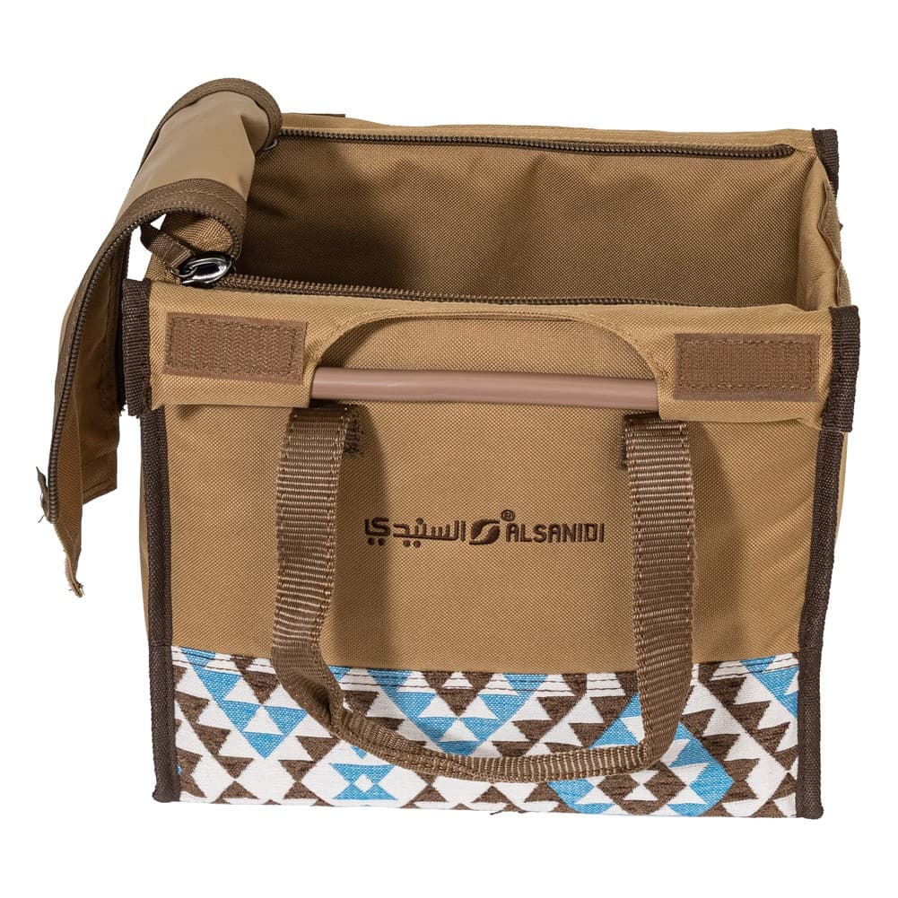 ALSANIDI, Insulated thermos bag for Picnics and trips, Camping thermos bag, Kaki, Size 29.5*30*16.5 Cm