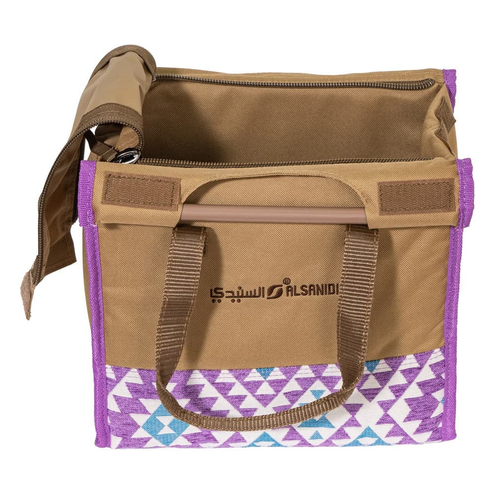 ALSANIDI, Insulated thermos bag for Picnics and trips, Camping thermos bag, Kaki, Size 29.5*30*16.5 Cm