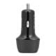 DPT, Car charger, Fast charger, Black, capacity 38 Watt