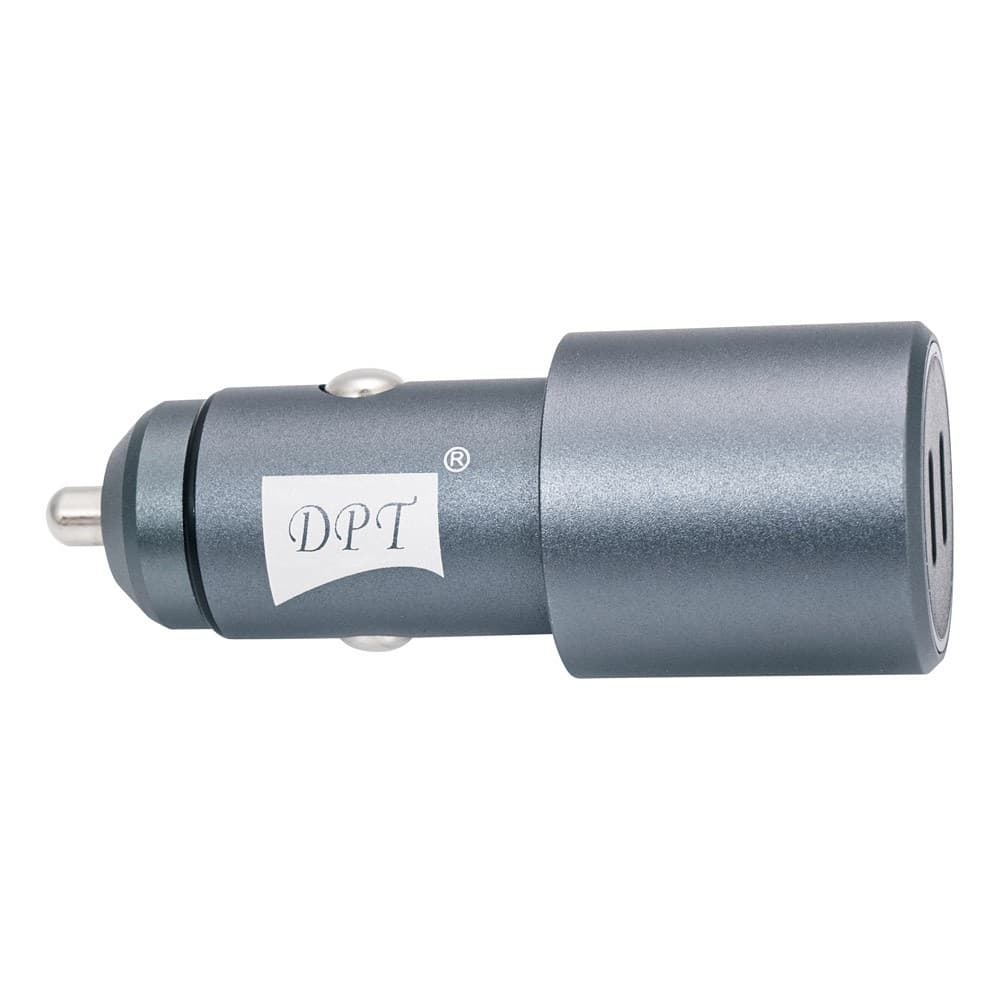 DPT, Car charger, Fast charger, Gray, capacity 40 Watt