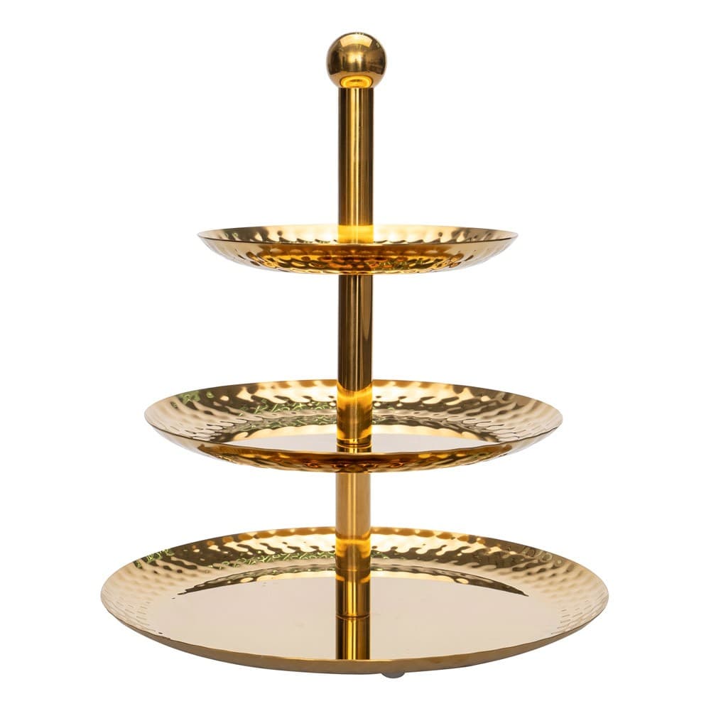 ALSANIDI, Stainless Steel Date and Sweets Serving Plate, Gold, Size 27 21.8 16.5 Cm