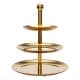 ALSANIDI, Stainless Steel Date and Sweets Serving Plate, Gold, Size 27 21.8 16.5 Cm