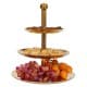 ALSANIDI, Stainless Steel Date and Sweets Serving Plate, Gold, Size 27 21.8 16.5 Cm