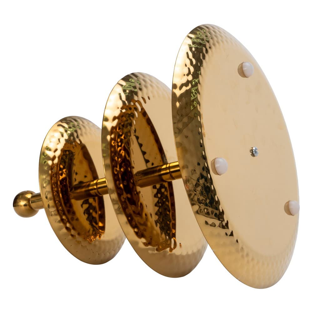 ALSANIDI, Stainless Steel Date and Sweets Serving Plate, Gold, Size 27 21.8 16.5 Cm