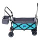 DPT, Garden Cart and Wheelbarrow, Foldable Utility Cart, Turquoise, Size 118*63*67 Cm