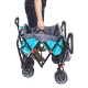 DPT, Garden Cart and Wheelbarrow, Foldable Utility Cart, Turquoise, Size 118*63*67 Cm
