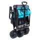 DPT, Garden Cart and Wheelbarrow, Foldable Utility Cart, Turquoise, Size 118*63*67 Cm
