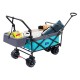 DPT, Garden Cart and Wheelbarrow, Foldable Utility Cart, Turquoise, Size 118*63*67 Cm