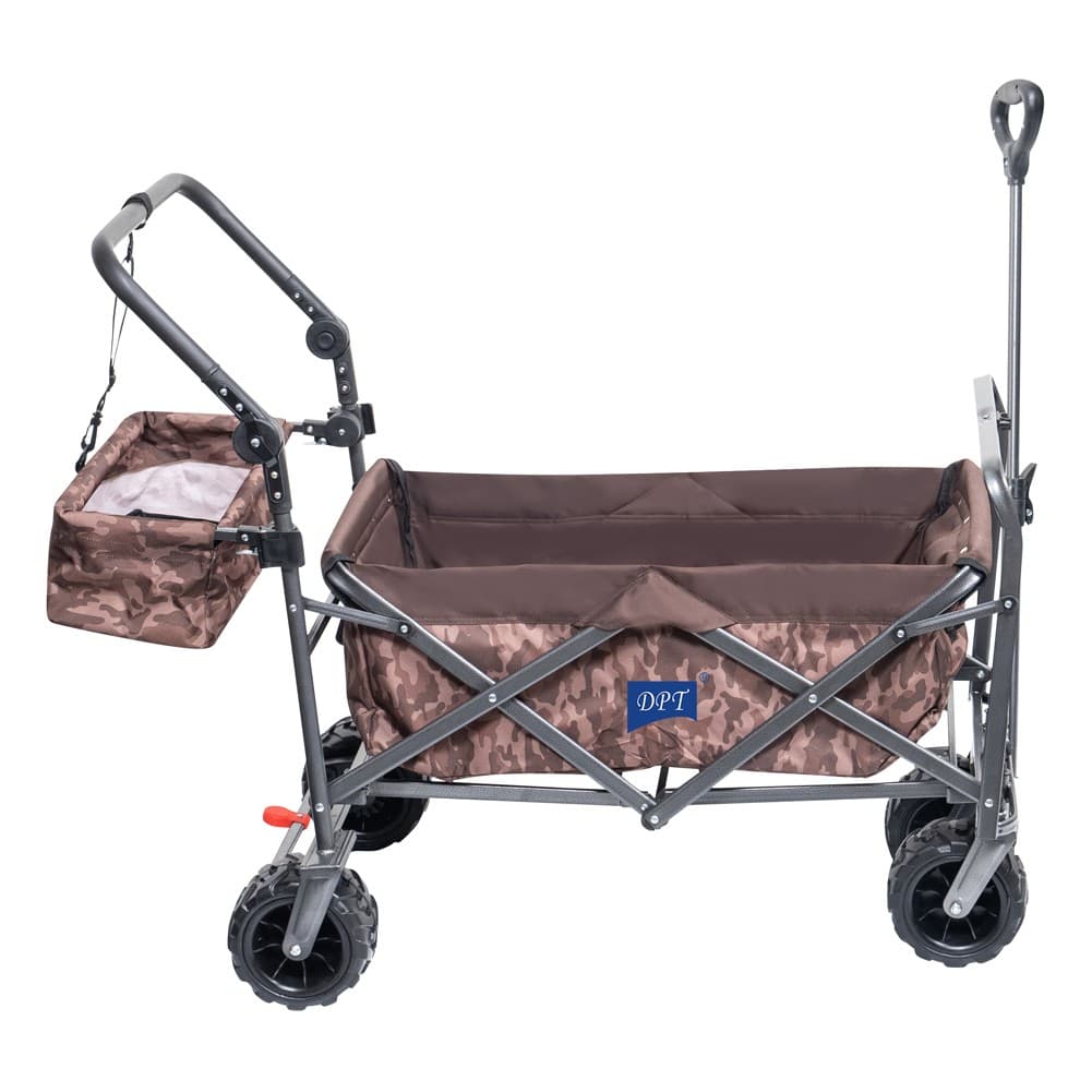 DPT, Garden Cart and Wheelbarrow, Foldable Utility Cart, Olive, Size 118*63*67 Cm